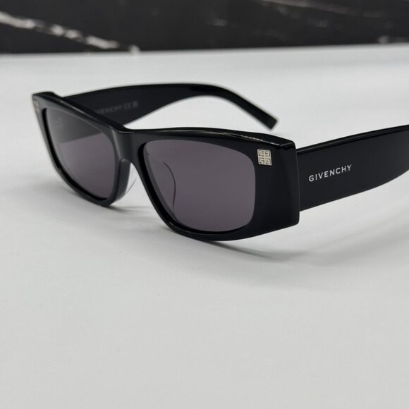 NEW GV40048F 01A GIVENCHY SHINY BLACK/GREY WOMEN GIVENCHY SUNGLASSES - Picture 5 of 8